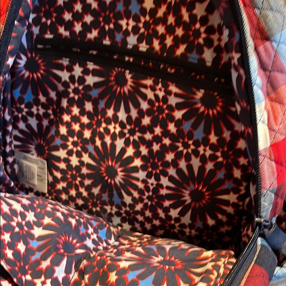 Vera Bradley Plaid Backpack - Red, Blue, Black - Picture 4 of 7